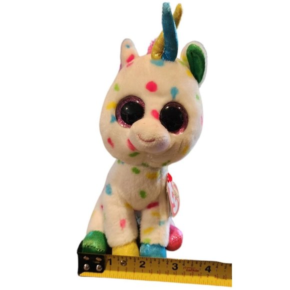 Ty Beanie Boos Unicorn Harmonie 6" NWT Colorful Bright Basket Stuffer Gift 2018 - Picture 15 of 16